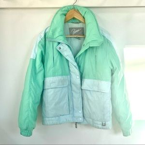 Vintage Prima Mint Green Baby Blue Pastel Ski Jacket